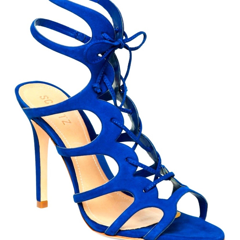 Schultz Blue Gladiator Laurine Heels